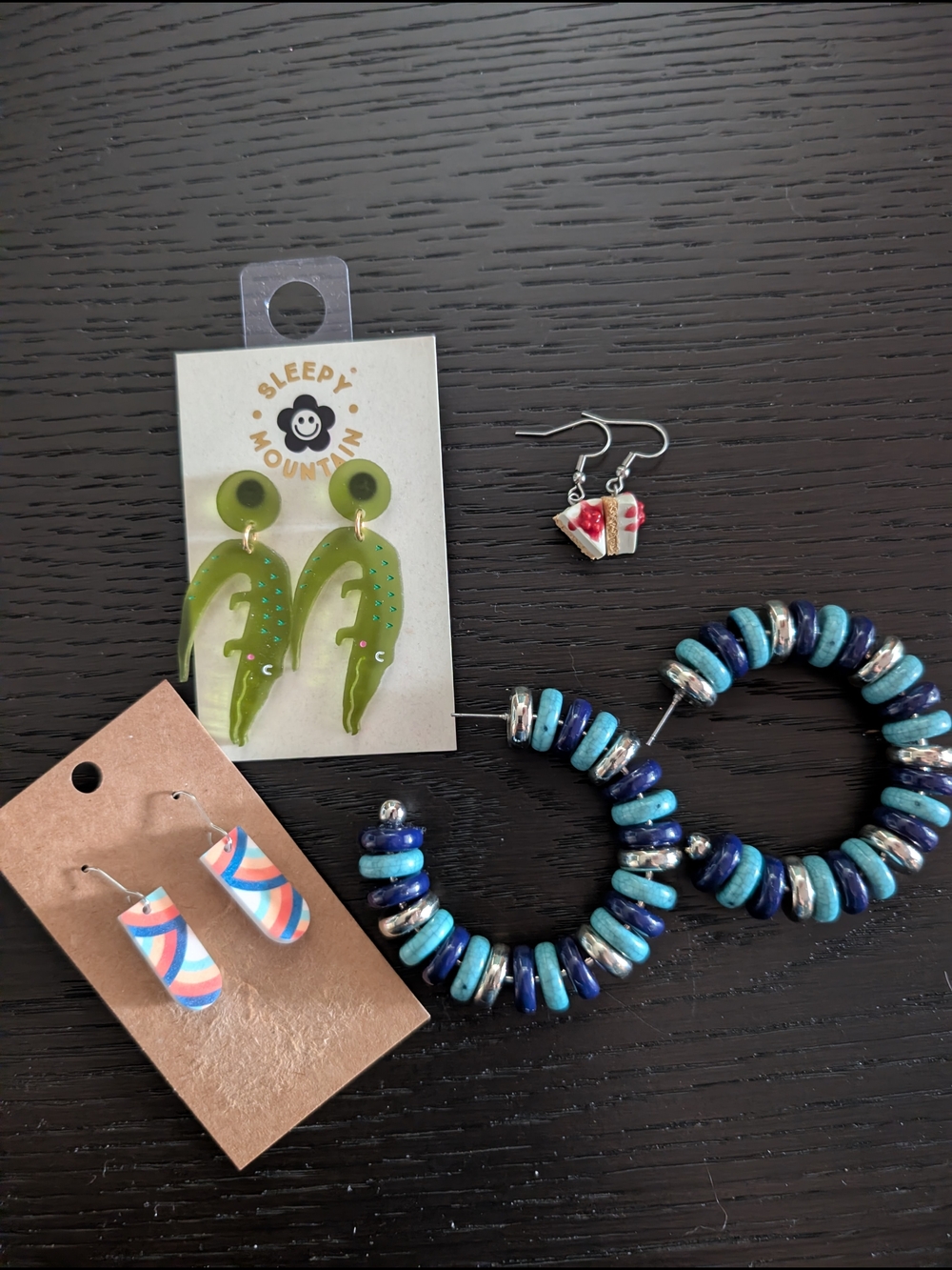 4 Sets Of Fun Summer Earrings